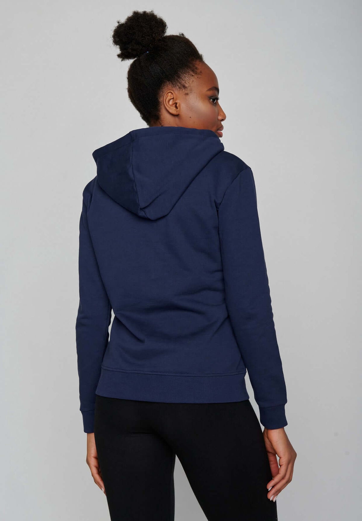 Blau:  Gemütlicher Hoodie aus Bio-Baumwolle für Damen [16854]