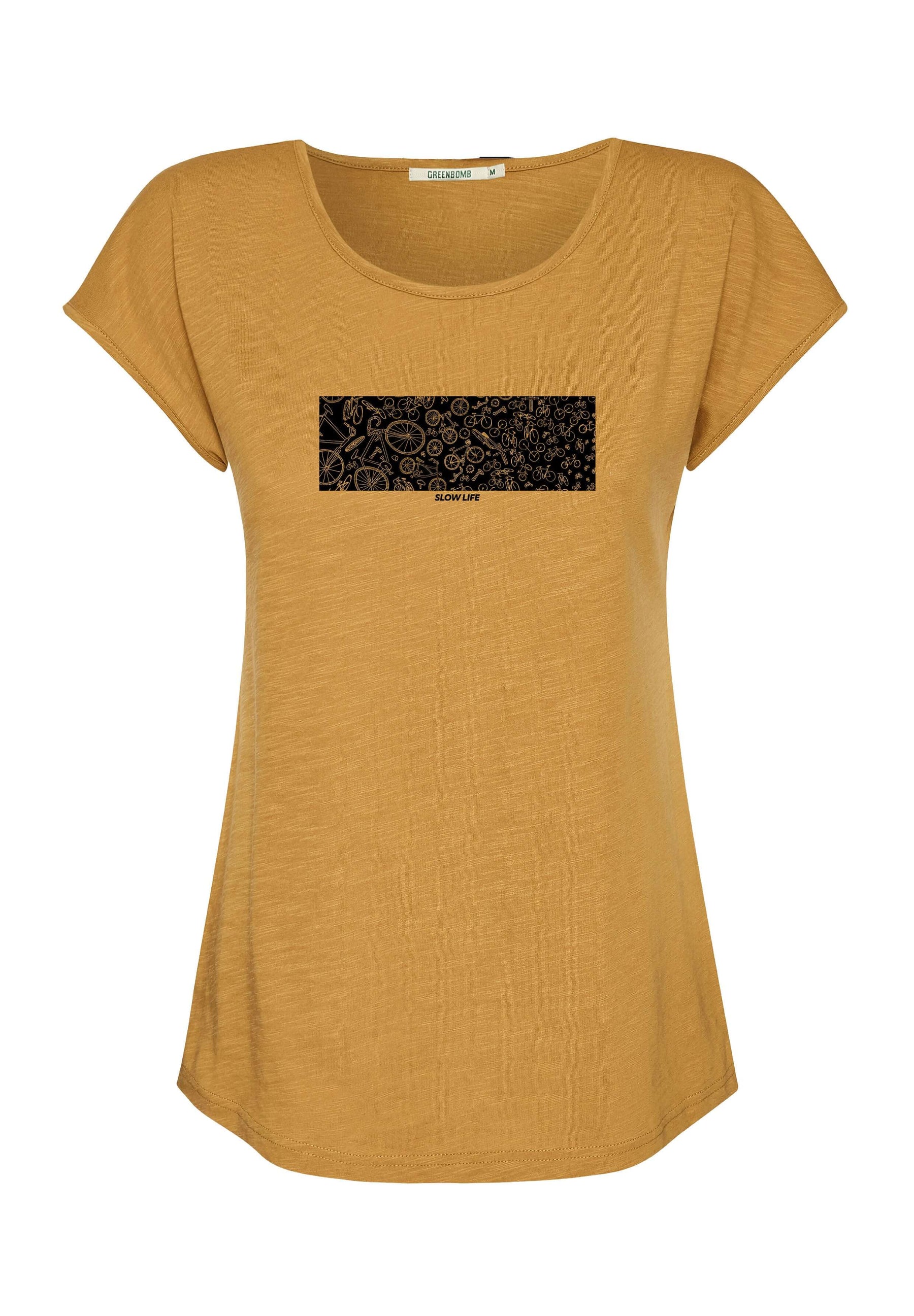 Gelb:  Sportliches T-Shirt aus Bio-Baumwolle für Damen [16857]