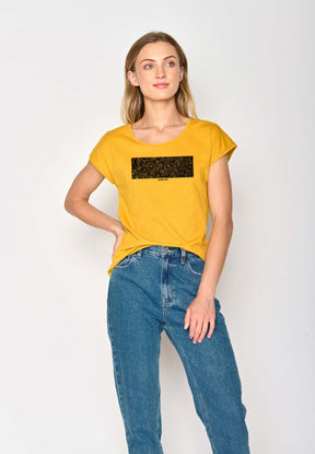 Gelb:  Sportliches T-Shirt aus Bio-Baumwolle für Damen [16859]