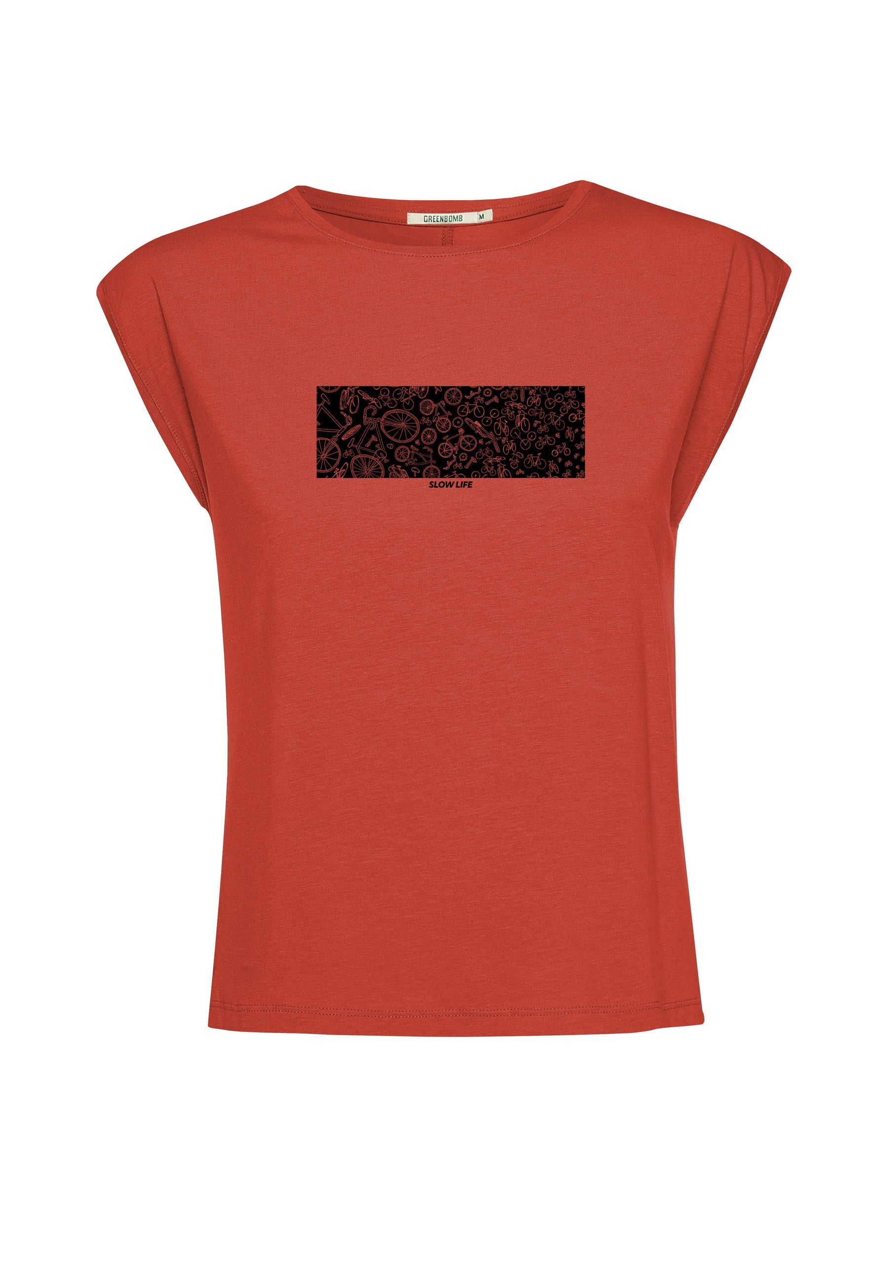 Clay Red: Lässiges Shirt aus LENZING™ TENCEL™ Mix für Damen [16872]