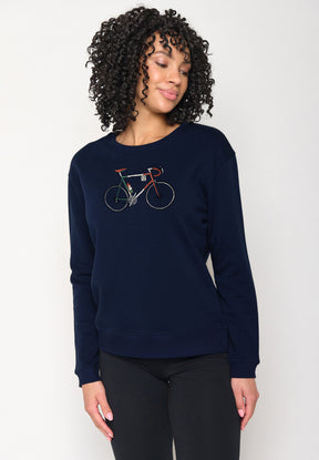 Navy: Gemütliches Sweatshirt aus Bio-Baumwolle für Damen [16881]