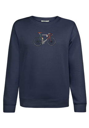 Navy: Gemütliches Sweatshirt aus Bio-Baumwolle für Damen [16882]