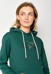 Grün:  Gemütlicher Hoodie aus Bio-Baumwolle für Damen [16887]
