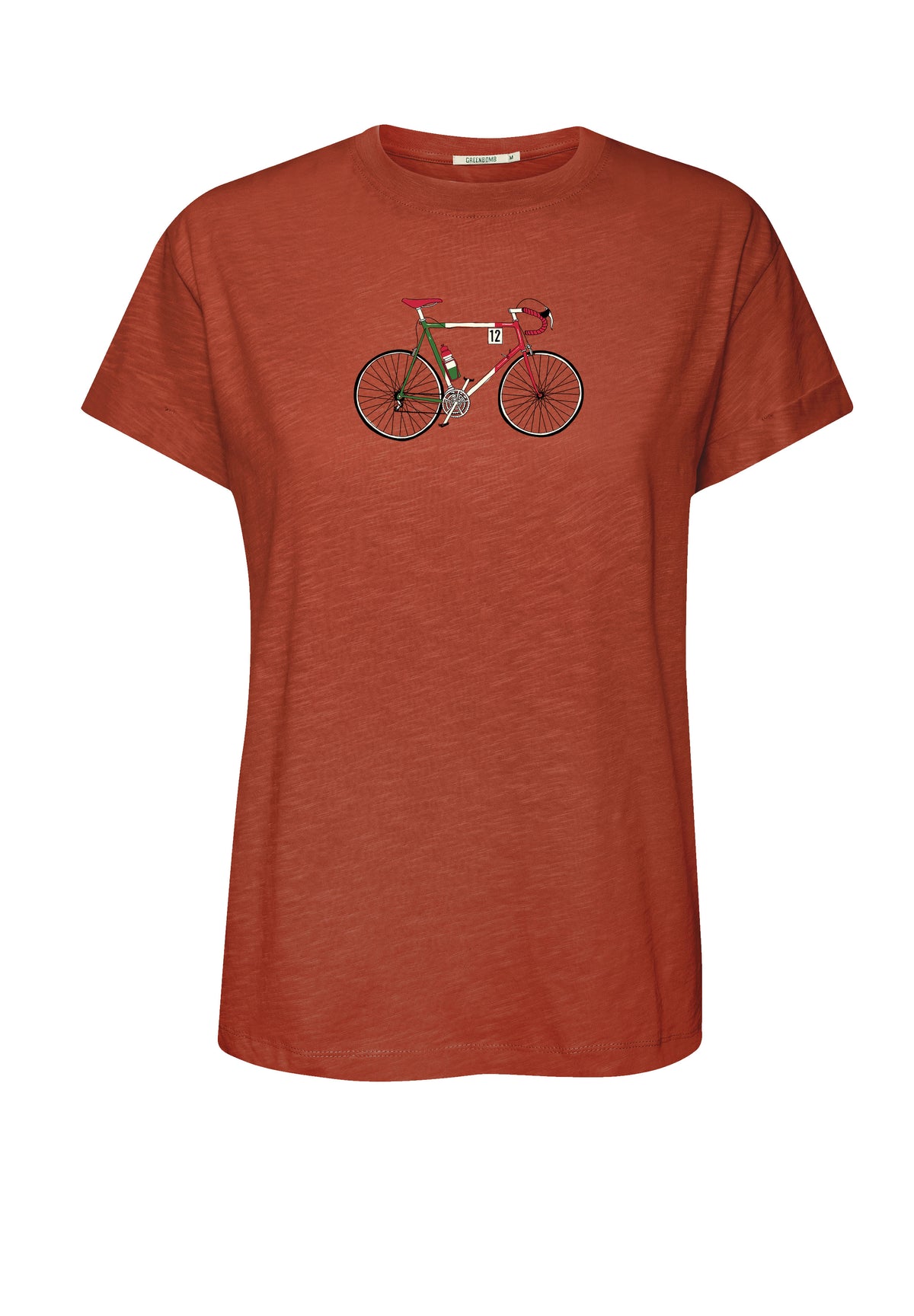 Clay Red: Lässiges T-Shirt aus Bio-Baumwolle für Damen [16899]