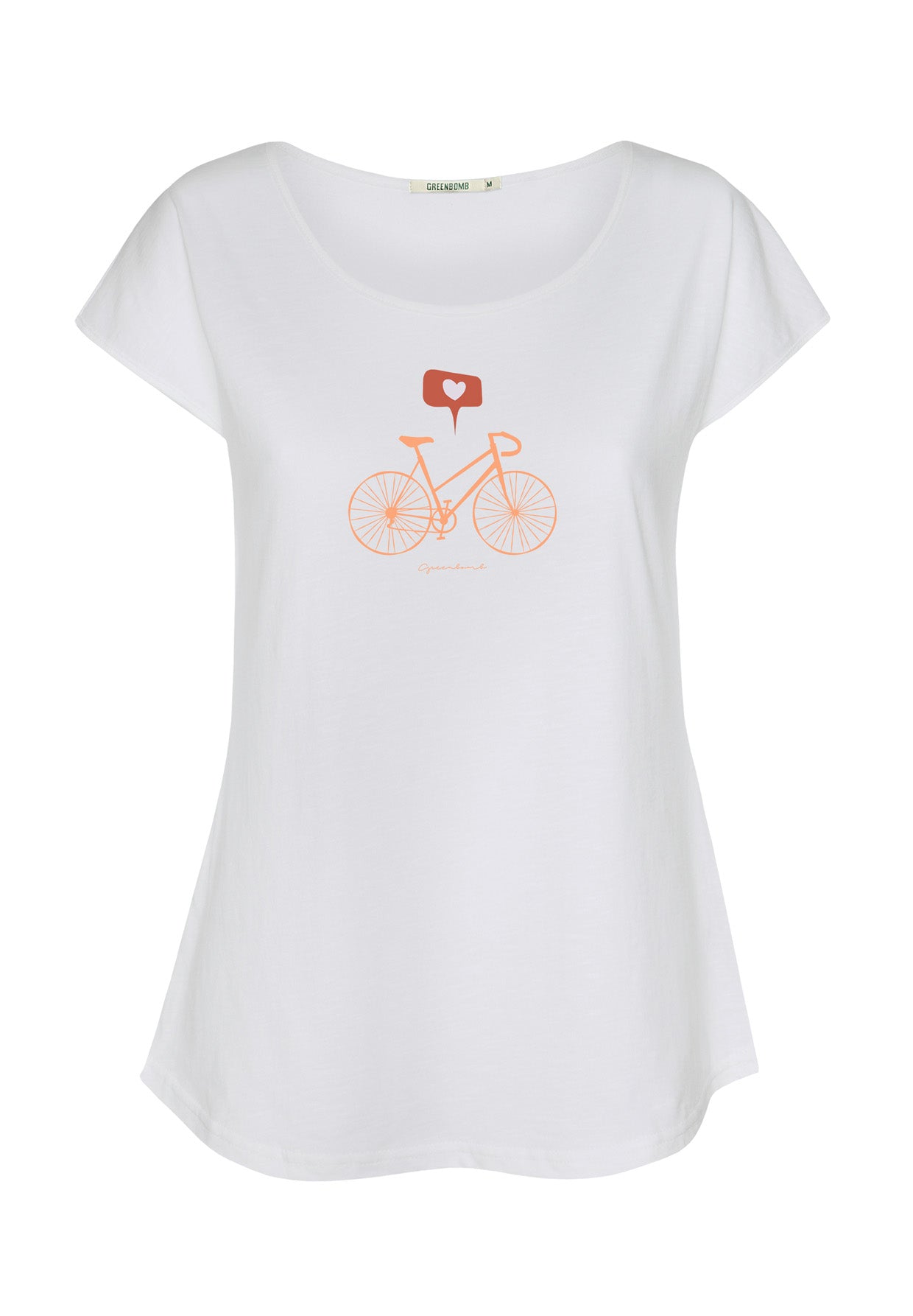 White: Lässiges T-Shirt aus Bio-Baumwolle für Damen [16919]