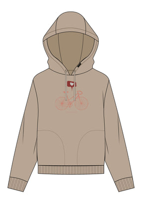 Braun:  Gemütlicher Hoodie aus Bio-Baumwoll Mix für Damen [16920]