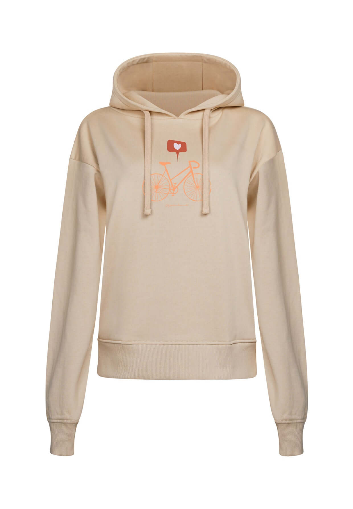 Braun:  Gemütlicher Hoodie aus Bio-Baumwoll Mix für Damen [16921]