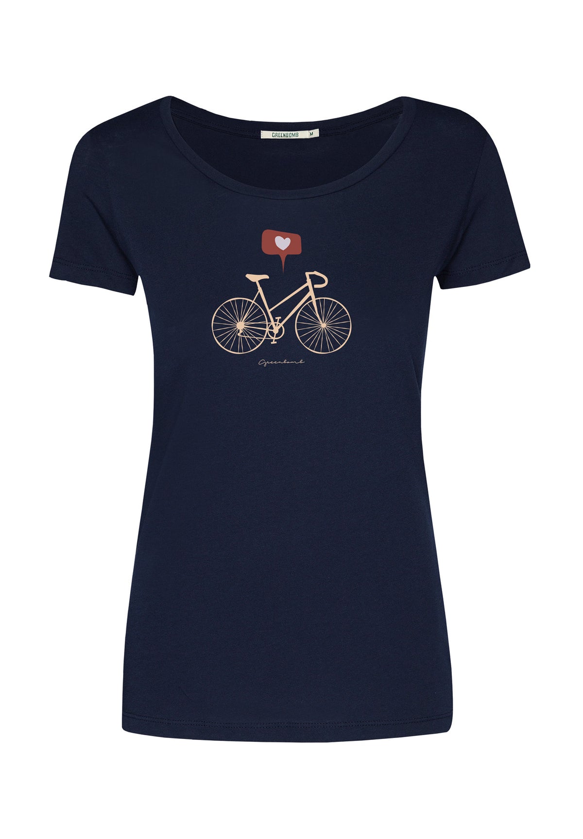 Navy: Sportliches T-Shirt aus Bio-Baumwolle für Damen [16931]