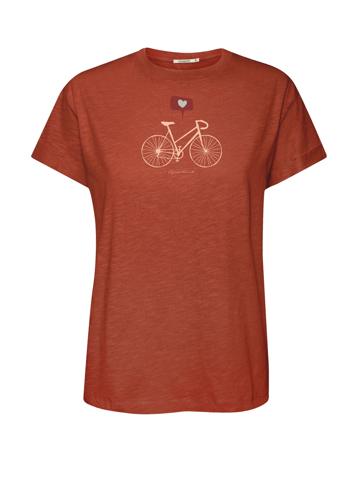 Clay Red: Lässiges T-Shirt aus Bio-Baumwolle für Damen [16932]