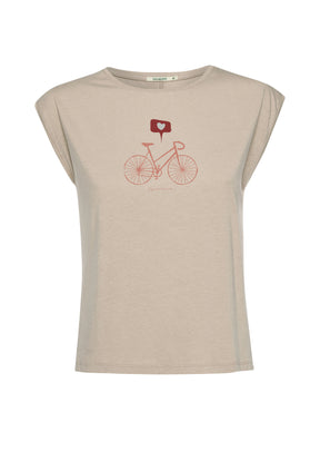 Braun:  Lässiges Shirt aus LENZING™ TENCEL™ Mix für Damen [16937]
