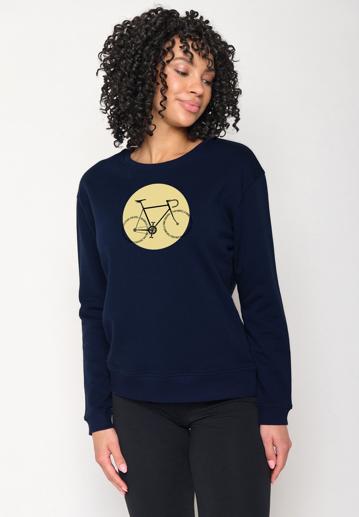 Navy: Gemütliches Sweatshirt aus Bio-Baumwolle für Damen [16944]