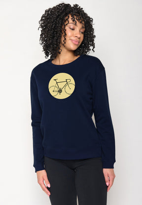 Navy: Gemütliches Sweatshirt aus Bio-Baumwolle für Damen [16944]