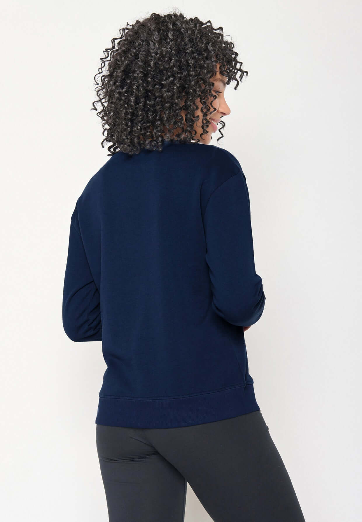 Blau:  Gemütliches Sweatshirt aus Bio-Baumwolle für Damen [16945]