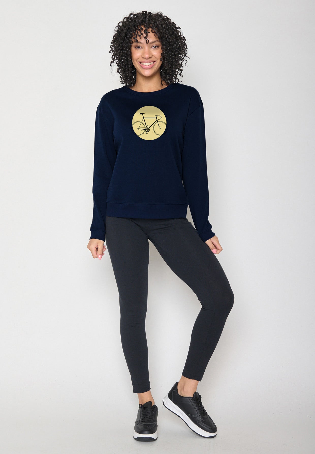 Navy: Gemütliches Sweatshirt aus Bio-Baumwolle für Damen [16946]