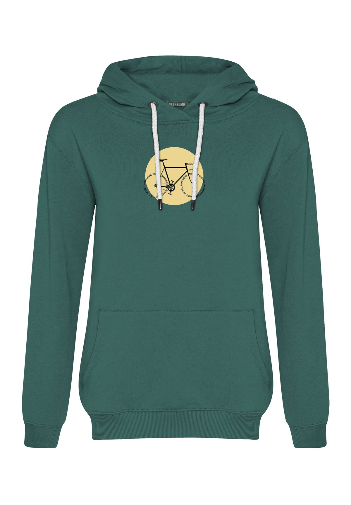 Jungle Green: Gemütlicher Hoodie aus Bio-Baumwolle für Damen [16948]