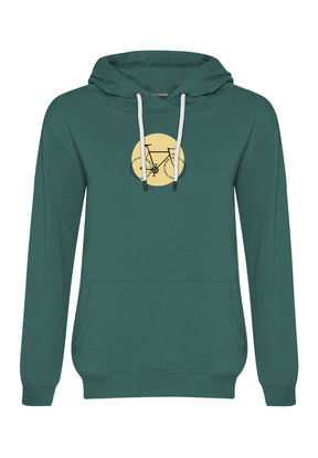 Jungle Green: Gemütlicher Hoodie aus Bio-Baumwolle für Damen [16948]