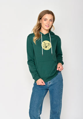 Jungle Green: Gemütlicher Hoodie aus Bio-Baumwolle für Damen [16950]