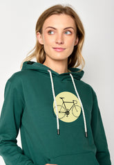 Grün:  Gemütlicher Hoodie aus Bio-Baumwolle für Damen [16952]