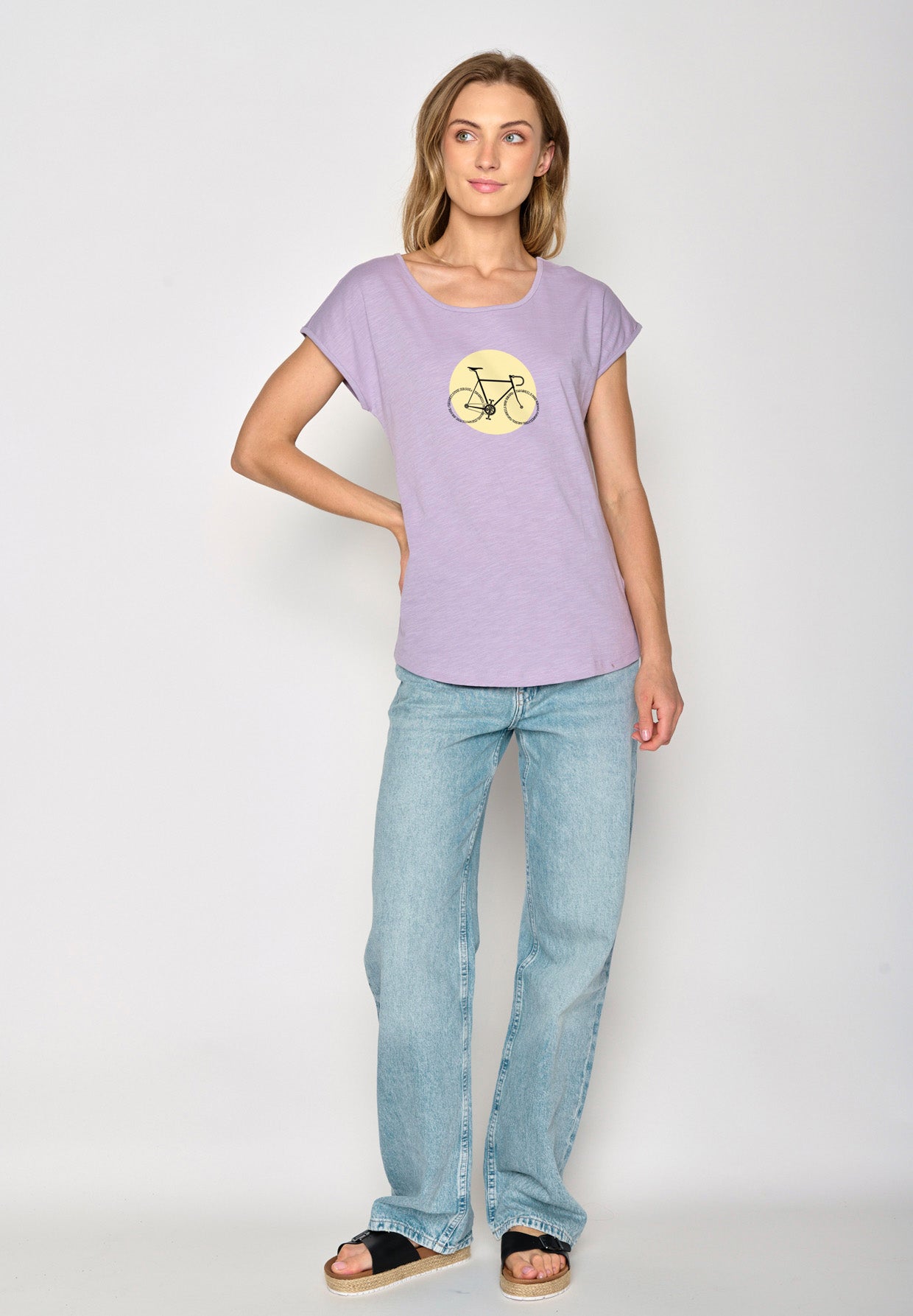 Lilac: Lässiges T-Shirt aus Bio-Baumwolle für Damen [16955]