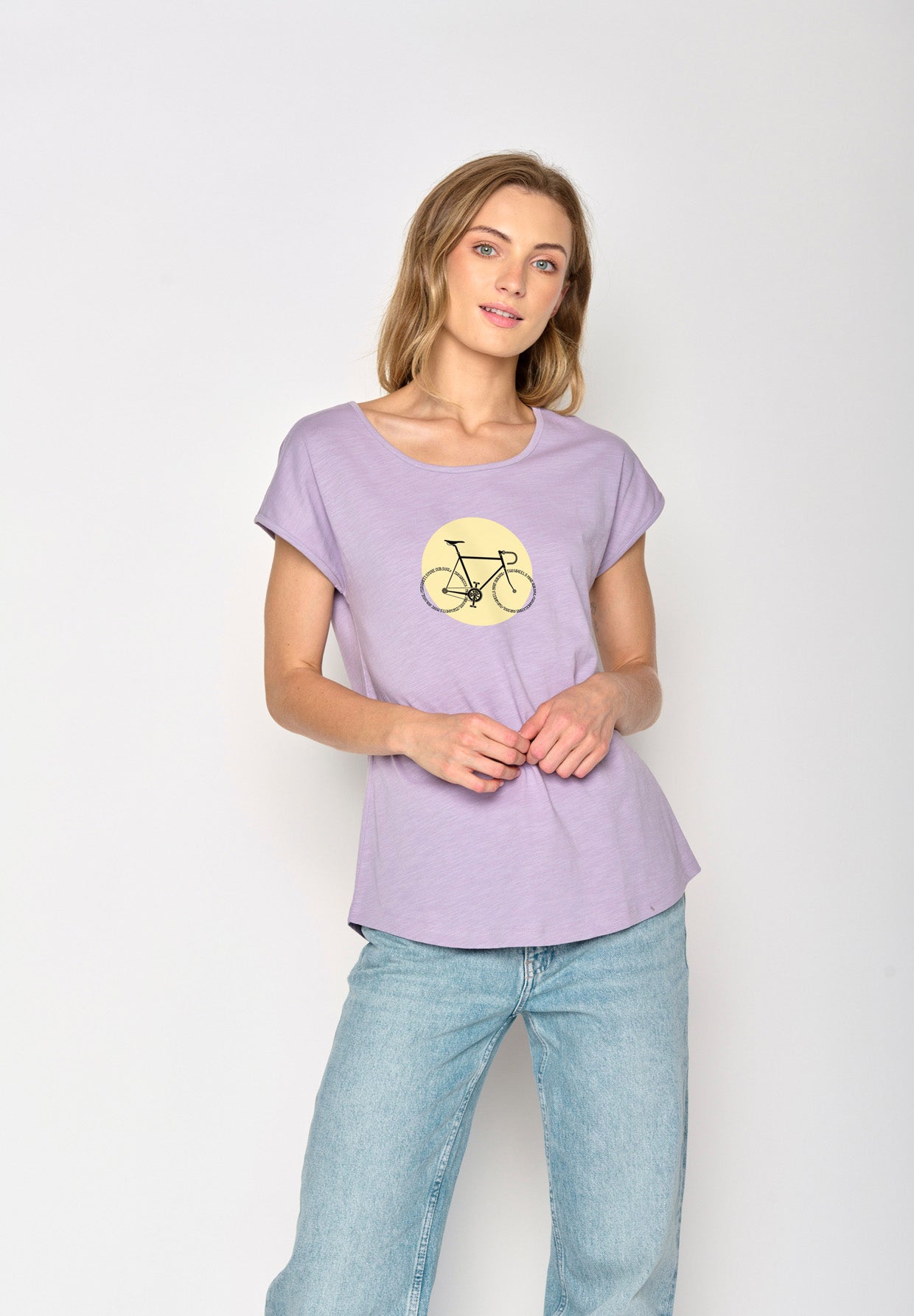 Lila:  Sportliches T-Shirt aus Bio-Baumwolle für Damen [16956]