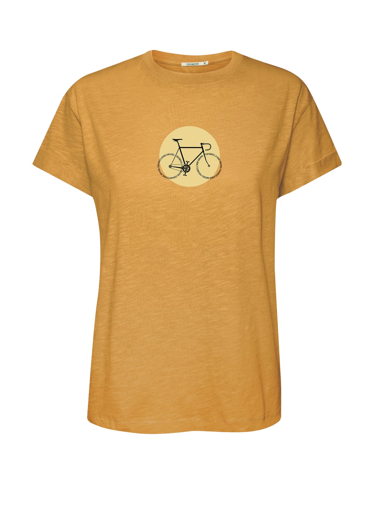Golden Yellow: Lässiges T-Shirt aus Bio-Baumwolle für Damen [16963]