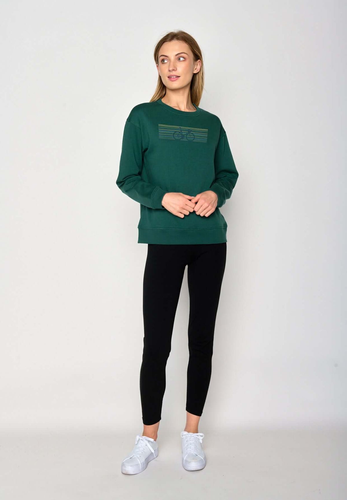 Grün:  Gemütliches Sweatshirt aus Bio-Baumwolle für Damen [16975]