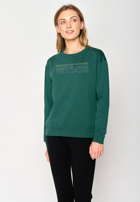 Jungle Green: Gemütliches Sweatshirt aus Bio-Baumwolle für Damen [16976]