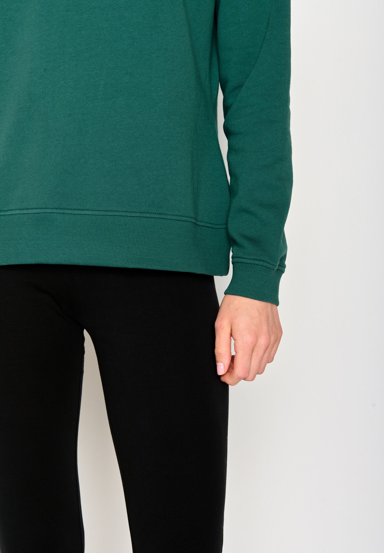 Jungle Green: Gemütliches Sweatshirt aus Bio-Baumwolle für Damen [16979]