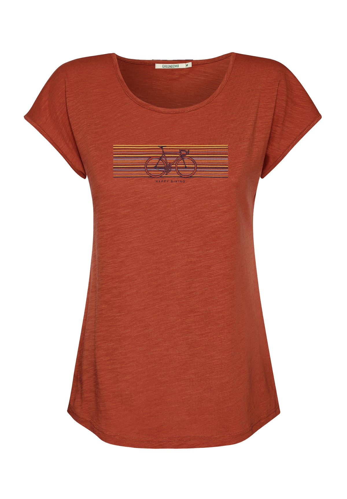 Clay Red: Lässiges T-Shirt aus Bio-Baumwolle für Damen [16980]