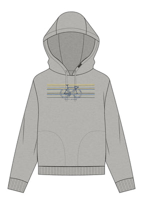 Grau:  Gemütlicher Hoodie aus Bio-Baumwoll Mix für Damen [16990]