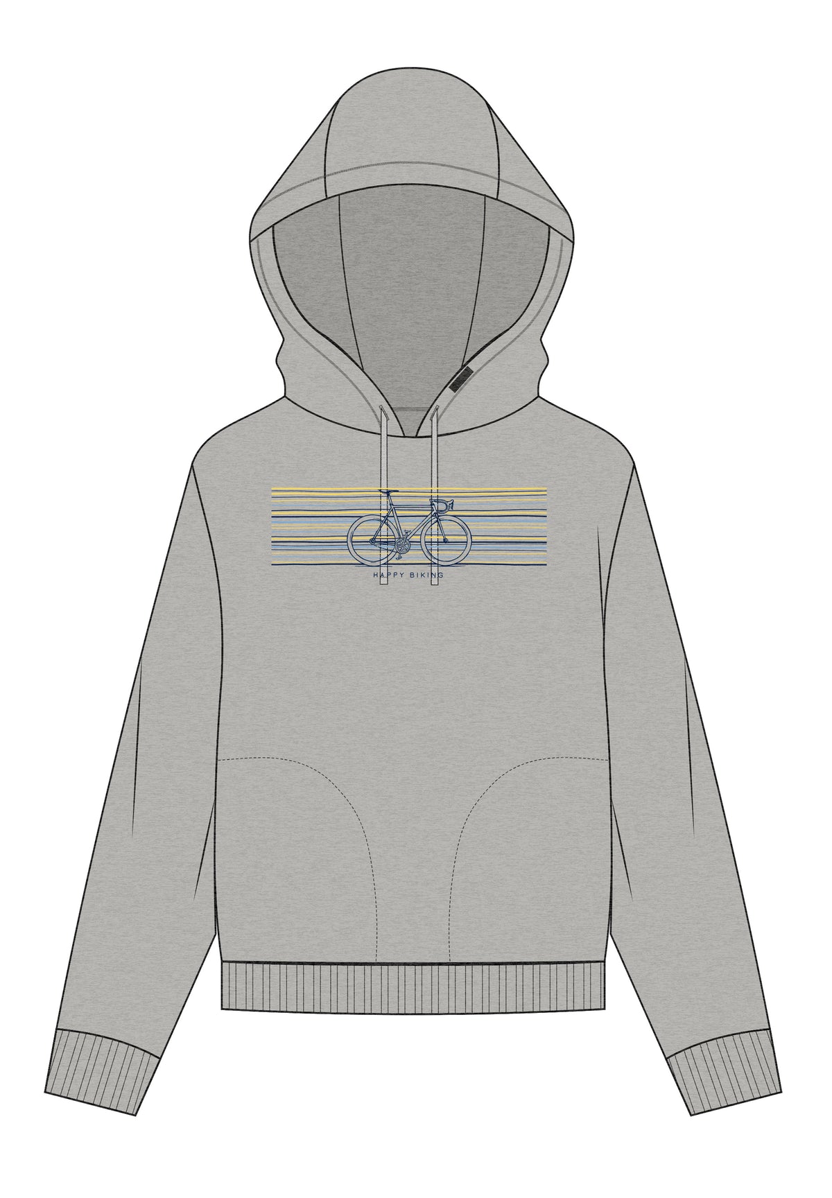 Heather Grey: Gemütlicher Hoodie aus Bio-Baumwoll Mix für Damen [16990]