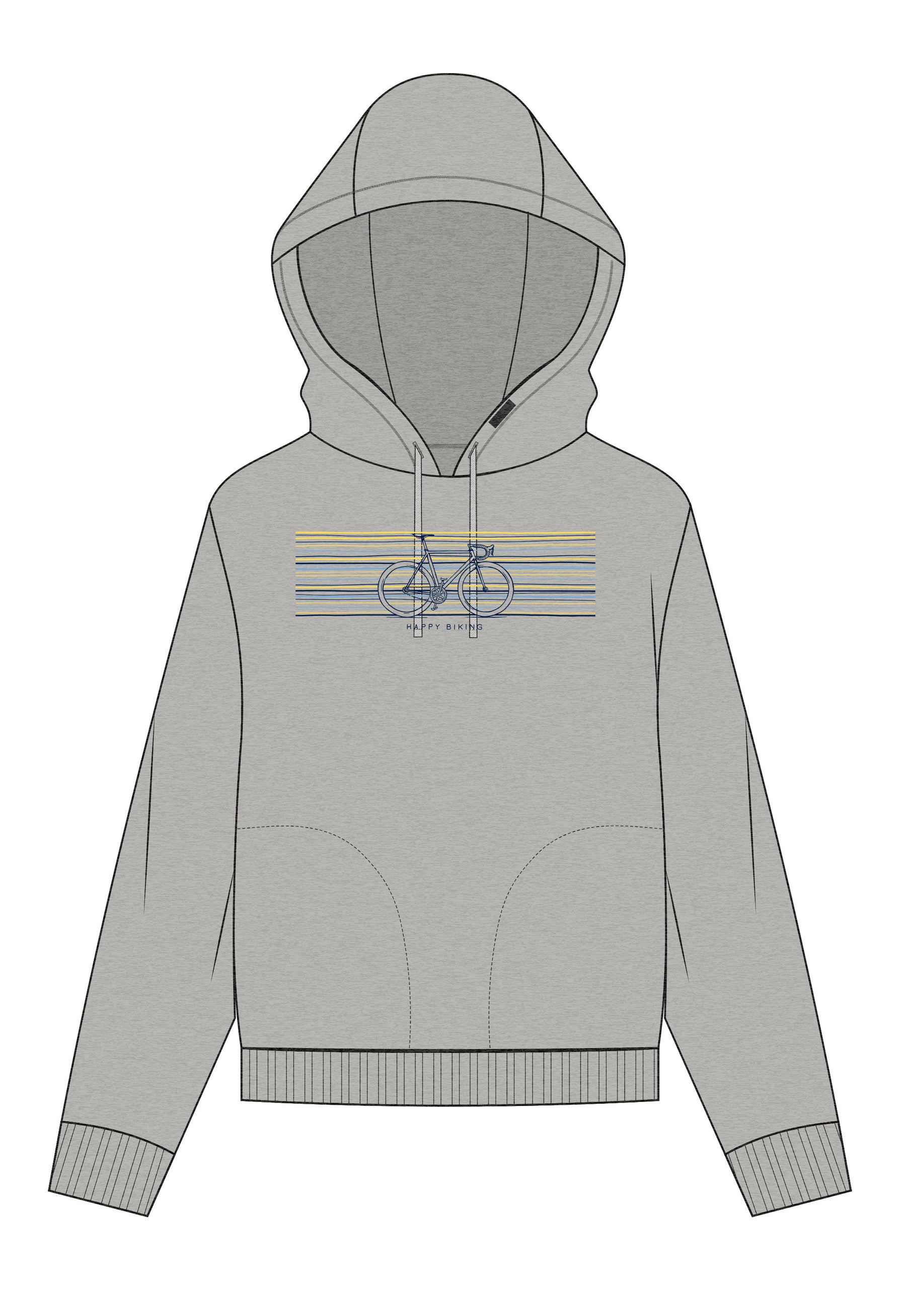 Heather Grey: Gemütlicher Hoodie aus Bio-Baumwoll Mix für Damen [16990]