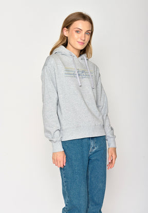 Grau:  Gemütlicher Hoodie aus Bio-Baumwoll Mix für Damen [16993]