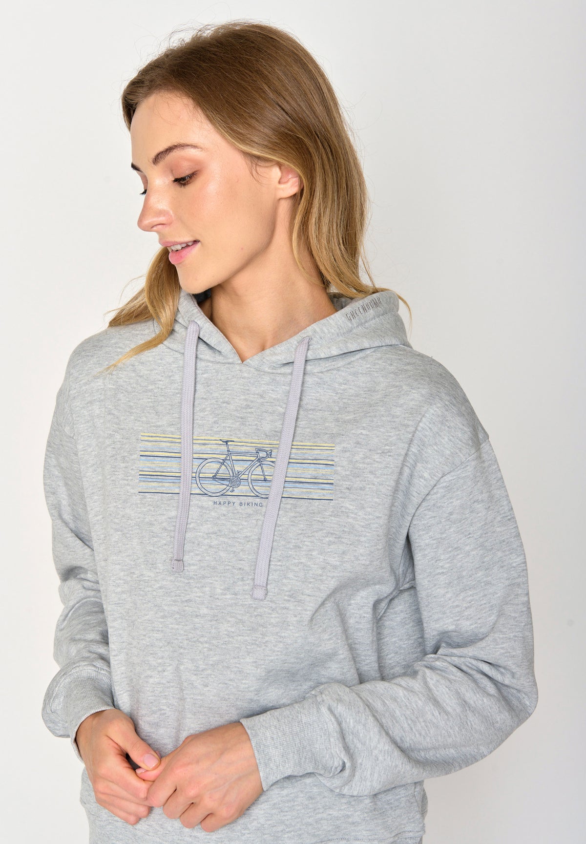 Grau:  Gemütlicher Hoodie aus Bio-Baumwoll Mix für Damen [16995]