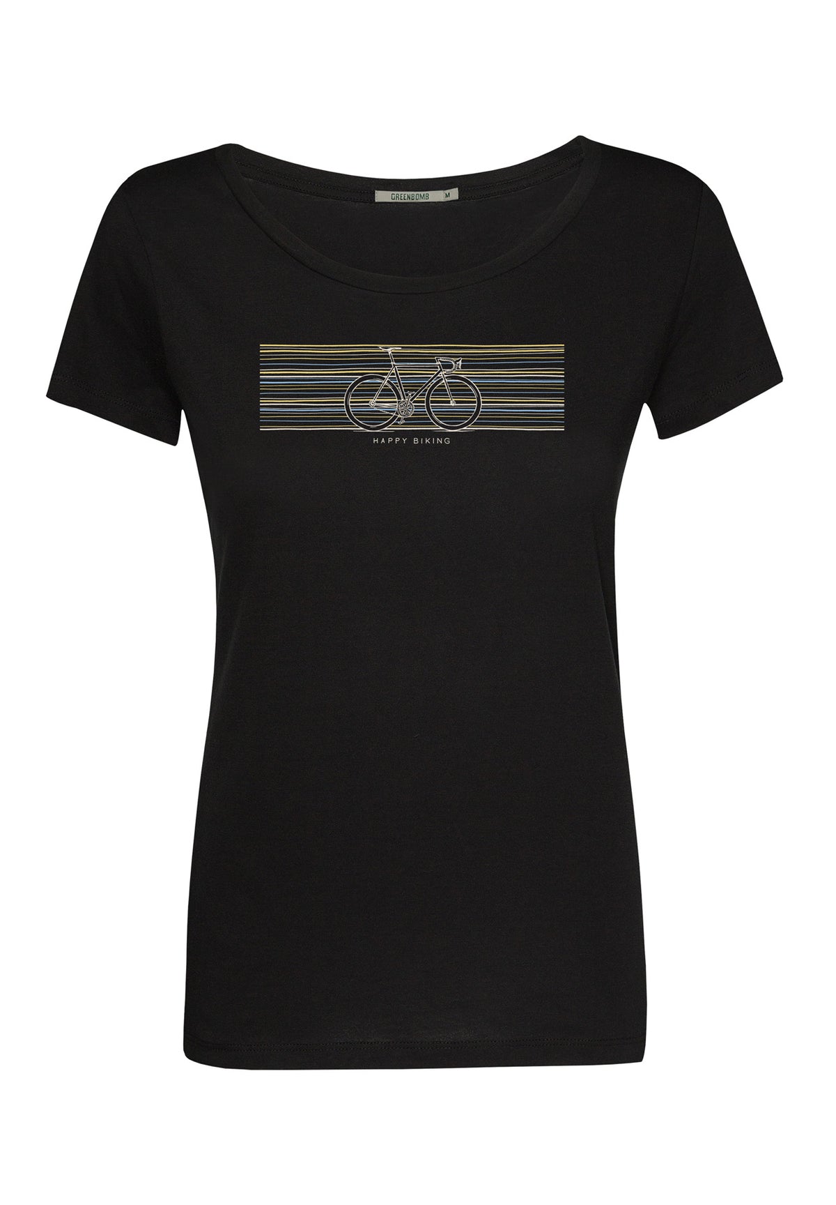 Black: Sportliches T-Shirt aus Bio-Baumwolle für Damen [17001]