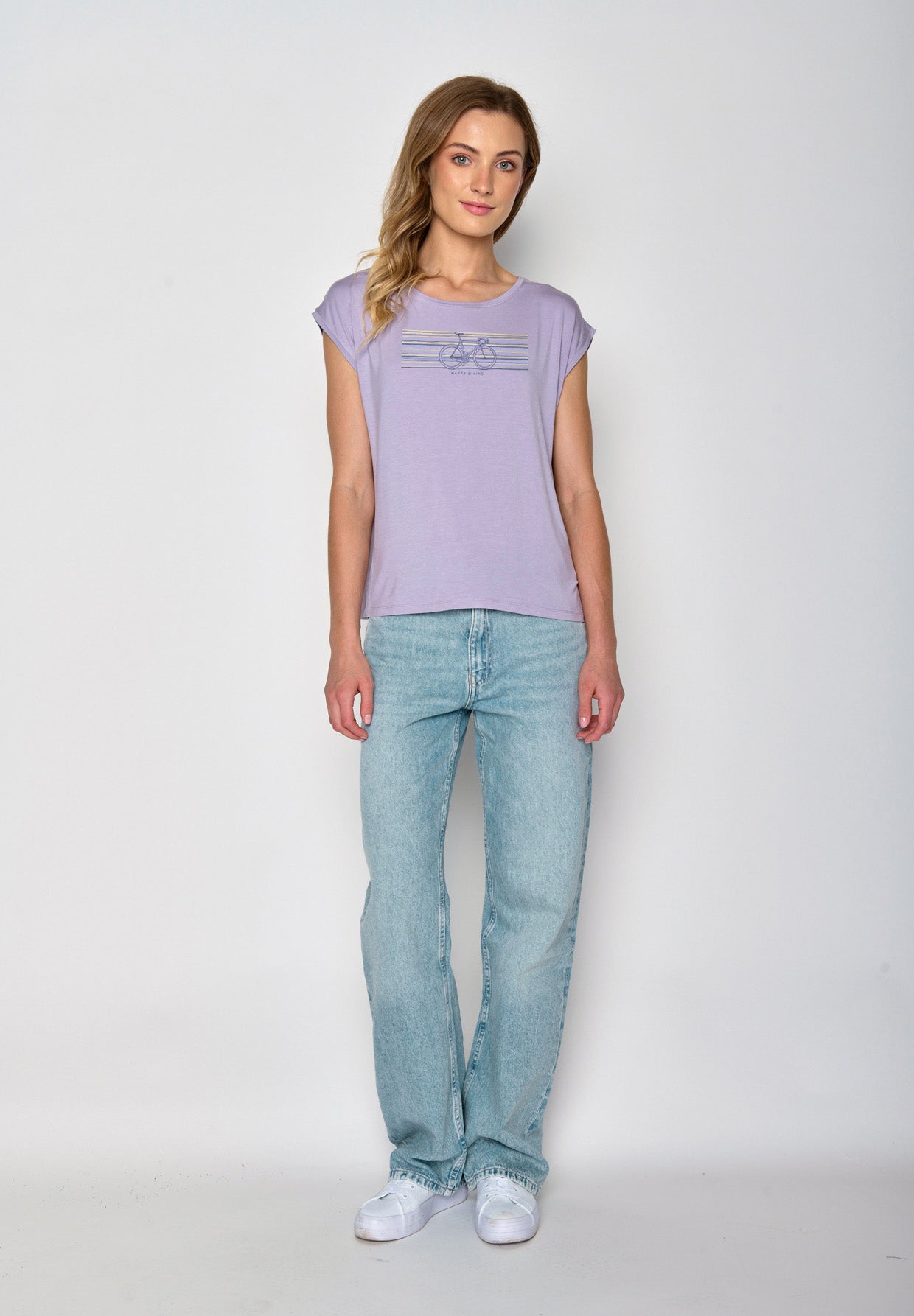 Lilac: Lässiges Shirt aus LENZING™ TENCEL™ Mix für Damen [17003]