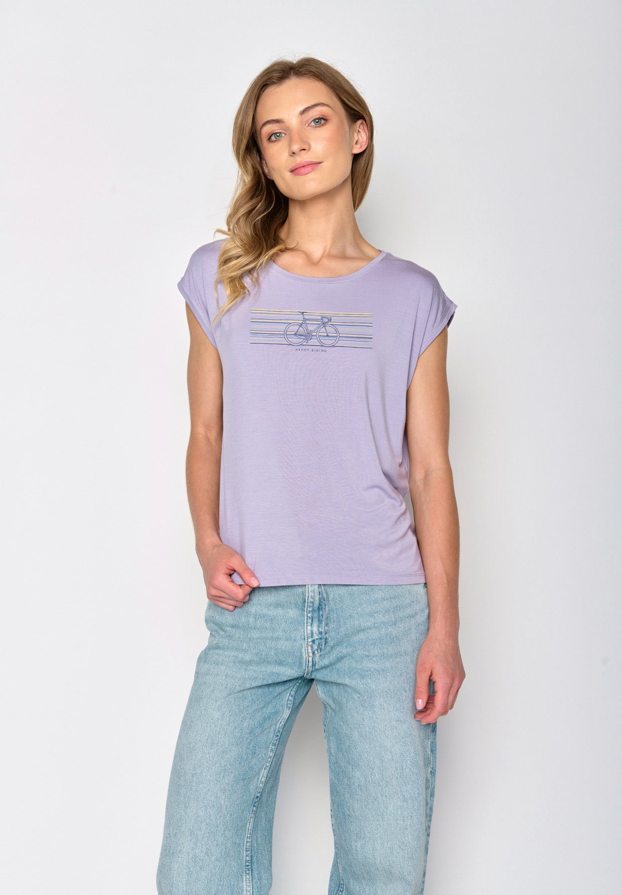 Lila:  Lässiges Shirt aus LENZING™ TENCEL™ Mix für Damen [17004]