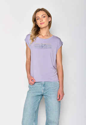 Lila:  Lässiges Shirt aus LENZING™ TENCEL™ Mix für Damen [17004]