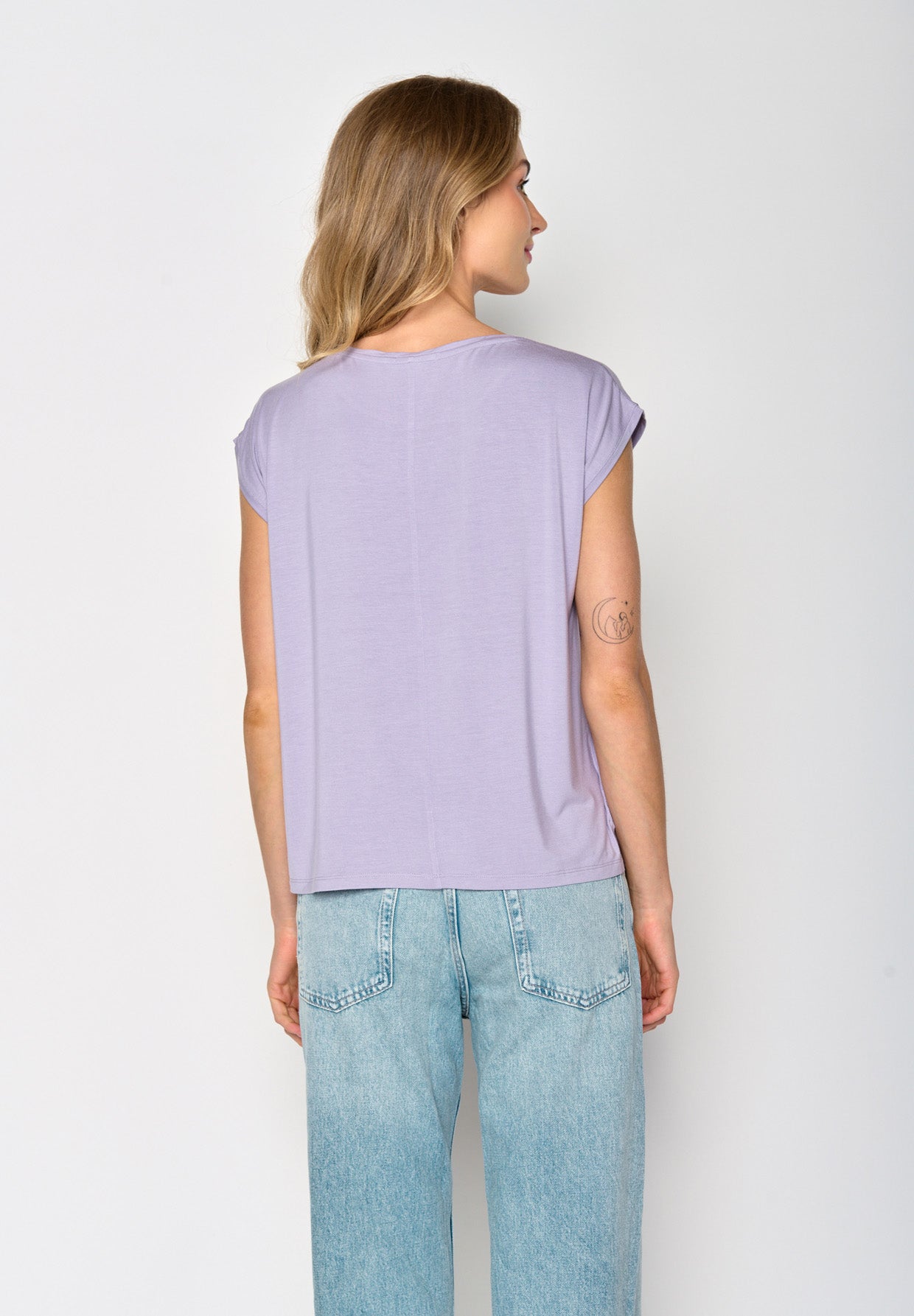 Lila:  Lässiges Shirt aus LENZING™ TENCEL™ Mix für Damen [17005]