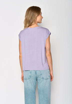 Lila:  Lässiges Shirt aus LENZING™ TENCEL™ Mix für Damen [17005]