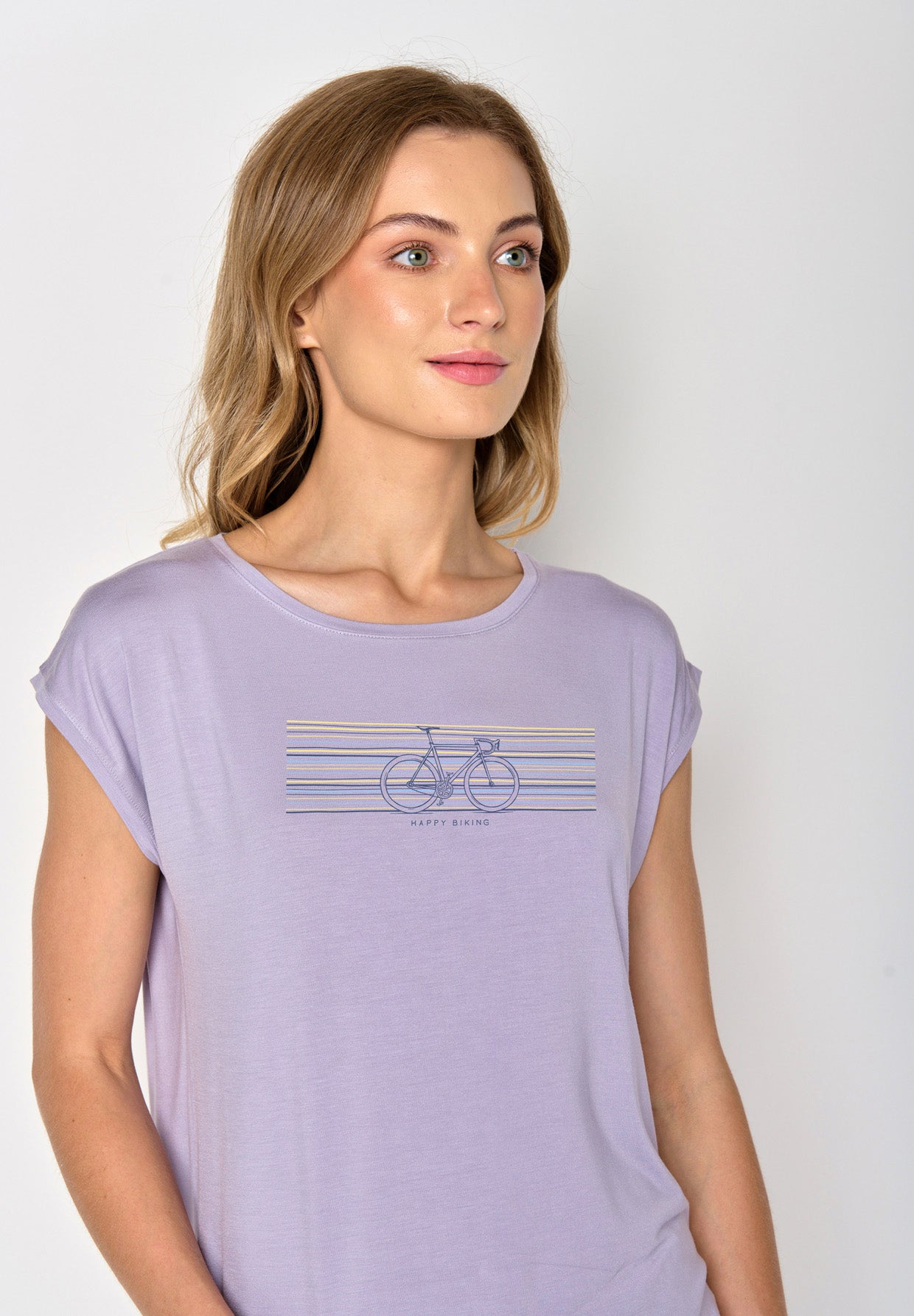 Lilac: Lässiges Shirt aus LENZING™ TENCEL™ Mix für Damen [17006]