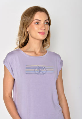 Lilac: Lässiges Shirt aus LENZING™ TENCEL™ Mix für Damen [17006]