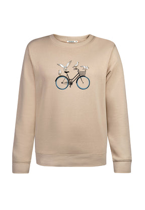 Braun:  Gemütliches Sweatshirt aus Bio-Baumwolle für Damen [17008]