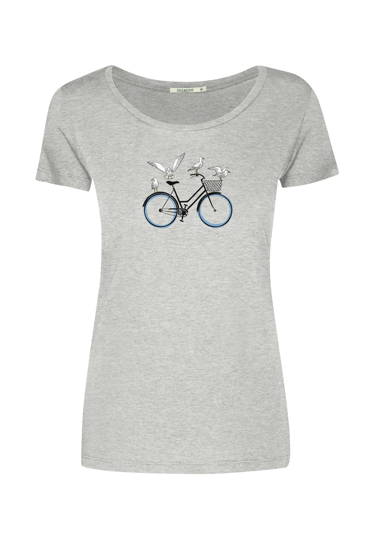 Heather Grey: Sportliches T-Shirt aus Bio-Baumwolle für Damen [17027]