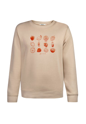 Latte: Gemütliches Sweatshirt aus Bio-Baumwolle für Damen [17034]