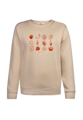 Braun:  Gemütliches Sweatshirt aus Bio-Baumwolle für Damen [17034]