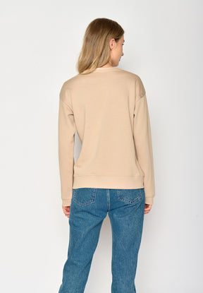 Latte: Gemütliches Sweatshirt aus Bio-Baumwolle für Damen [17037]