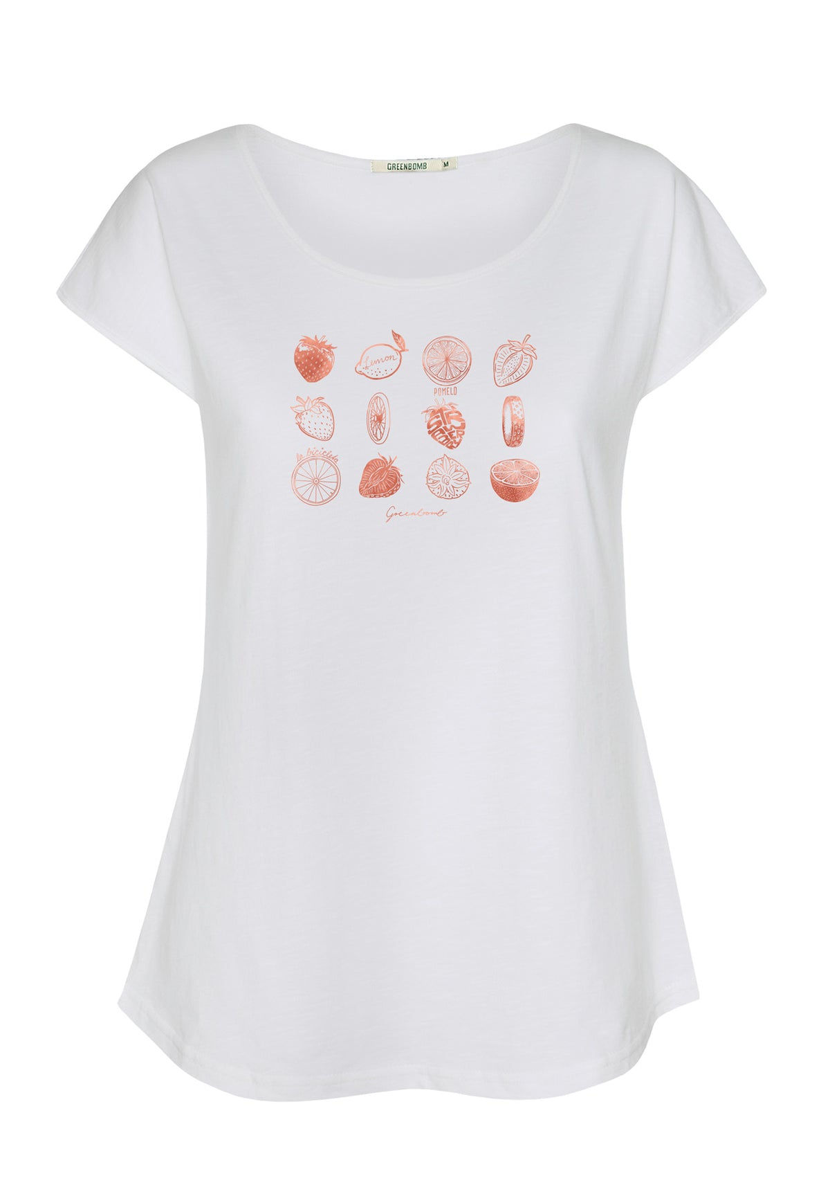 White: Lässiges T-Shirt aus Bio-Baumwolle für Damen [17047]