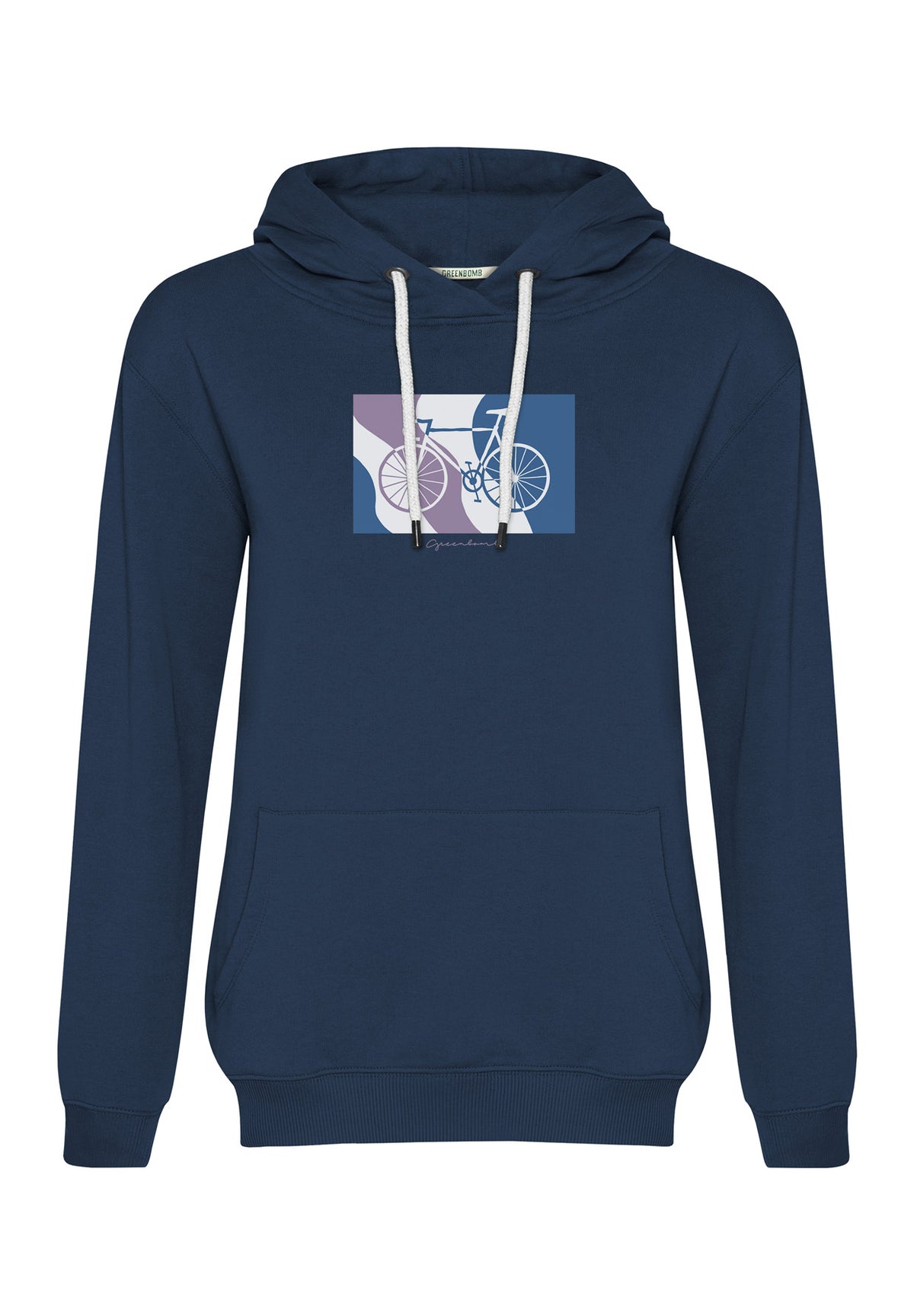 Navy: Gemütlicher Hoodie aus Bio-Baumwolle für Damen [17068]