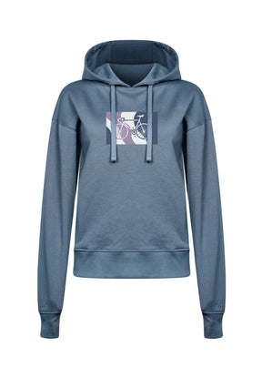 Blau:  Gemütlicher Hoodie aus Bio-Baumwoll Mix für Damen [17080]